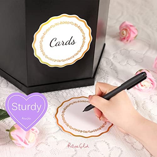 ROSEGLD Black Card Box, Card Receiving Box 12x10x10 Inches - Image 3