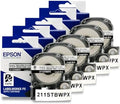 Epson LABELWORKS 211STBWPX-5PK Heat Shrink Tube - Black on White - 11mm by EpsonLABELWORKS