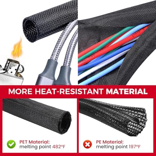 Automotive Mesh Woven Wire Sheathing Split Wire Loom 1"-22ft - Image 5