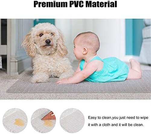Kuyal Desk Chair Mat for Carpet, 51'' x 63'' Rectangle Transparent Mats for Chairs Good for Desks, Office and Home, Easy Glide, Protects Floors for Low and No Pile Carpeted Floors - Image 3