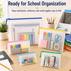 19pcs Mesh Zipper Pouches with Organizer Bag, 5 Sizes Zipper Bags - Image 6