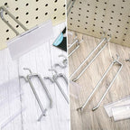 Thyle 30 Pcs Metal Scan Hook with Label Holder for 1/8" to 1/4" Pegboard, Peg Board Hooks with Price Tag, Pegboard Wall Accessories for Home Garage Retail Display Supplies (4,6,8 Inch) - Image 6