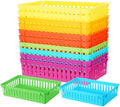 Wenqik Set of 12 Small Plastic Baskets for Organizing, Colorful by Wenqik
