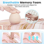 HAOCOO Ergonomic Keyboard Wrist Rest & Mouse Pad Set, Rose Gold Pink - Image 4