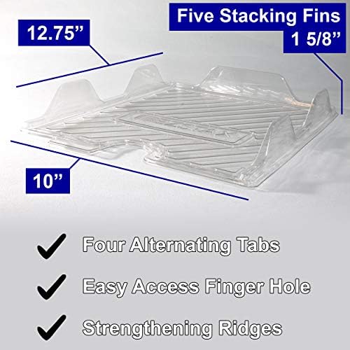 File Organizers - Letter Size, Stackable Trays for Desk - for Office Files, Mail, Documents - 48 Pack - Image 4