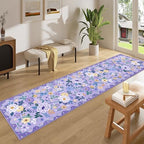 DUKINO 2x8 Runner Rug, Washable Runner Rug for Kitchen Non Slip, Purple - Image 3