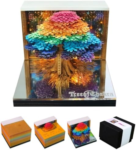 3D Calendar 2027,3D Memo Pad Time Piece Calendar 2027 Creative Desk Calendar Art Paper Sculpture Tree of Life, 2027 Tear Off Calendar DIY Decorative Gift by Easolay