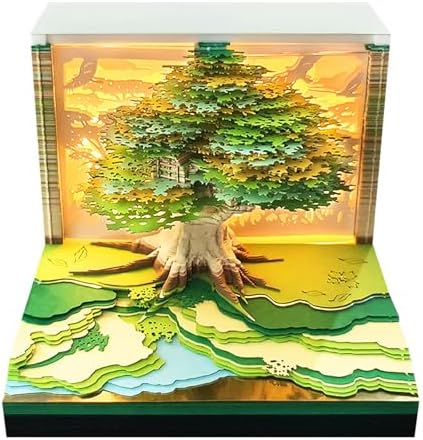 3D Calendar 2027,Creative 3D Memo Pad Time Piece Calendar 2027 Tear Away Paper Sculpture Magic Tree Multi-Color DIY Art Note by Dawnvive