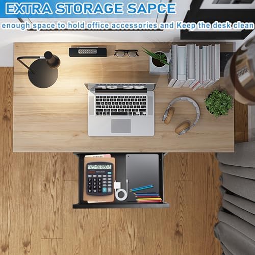 POPMOON 18 inch Under Desk Drawer, Adjustable Pull Out Storage Organizer - Image 3