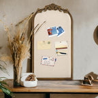 Wonderjune Linen Display Pinboard, Arch, 13" X 25", Retro Golden - Image 5