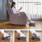 EUREKA ERGONOMIC Tilt Adjustable Footrest, Foot Rest for Under Desk at Work with Massage Surface, Office Foot Rest Under Desk with 20 Degree Tilt No Locking, Metal Frame - Image 3