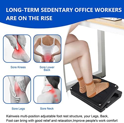 Ergonomic Under Desk Footrest & Leg Rest Stool with Massage Roller - Image 6