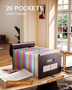 ThinkTex 12 & 26 Pockets Expanding File Folder，Monthly Bill Receipt Documents Organizer, Larger Capacity, Letter/A4 Size - Image 3