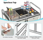 Giantex 10 Drawers Rolling Cart, Classroom Organizers, Storage Cart with Wheels, for Teacher Office Home School Supplies Tool Craft Art Paper, Gray Gradient - Image 7