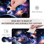 Mouse Pad,Large Desk Mat Set, 4in1 XL Mousepad + Keyboard Wrist Rest+Mouse Wrist Rest+Coaster with Ergonomic Desk Pad for Home Office Table Computer Cover -Planet Sky Star - Image 3