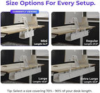 Ascrono Original Under Desk Cable Management Tray, White, 14.1" - Image 4