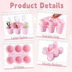 gisgfim 6 Pack Classroom Caddy Organizer with Handle, 6 Compartments, Pink - Image 3
