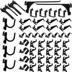 Zonon 52 Pcs Metal Wall Control Hooks Slotted Storage Panel Hooks Bulk by Zonon