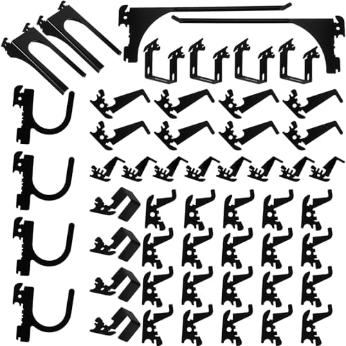Zonon 52 Pcs Metal Wall Control Hooks Slotted Storage Panel Hooks Bulk by Zonon