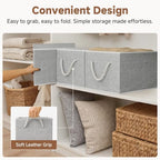 StorageWorks Storage Bins with Rope Handles, Gray, Extra Large, 3-Pack - Image 3