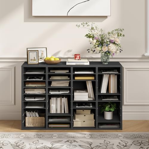 HOOBRO Wooden Literature Organizer, 36-Slot Mail Sorters, Removable Classroom Mailbox, Student Mailboxes for Classroom, Paper Storage Organizer, for Home, Office, Black BK36WF01 - Image 3