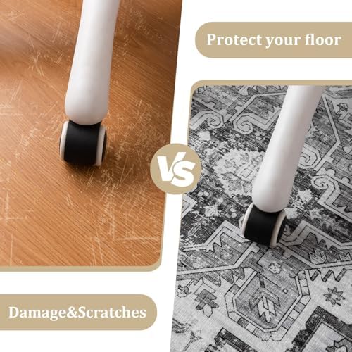 chakme Office Chair Mat for Hardwood Floor, 72"x48" Easy Glide Computer Desk Mat Protector for Rolling Chair Under Desk Rug Nonslip Backing, Machine Wash, (Boho) - Image 4