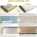 SELEAD Linen Bulletin Board 48” x 24” - Golden Aluminum Frame, Teal Fabric - Image 5