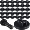 Yookeer 120 Pieces Magnetic Zip Tie Mount Cable Wire Management Base, 43 mm by Yookeer