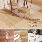 Crystal Clear Floor Mat 4×6ft, Upgraded Easy Flat Waterproof Vinyl Rug Cover, Stain-Resistant Plastic Area Rug Floor Protector for Kitchen, Dining Room, Indoor, Outdoor Mat - Image 4