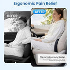 Car Lumbar Support Pillow for Driving, 2-in-1 Seat Cushion - Image 4