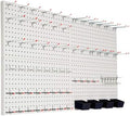 FRAYSCENT Peg Board for Wall 48x24 inch with 63 Pcs Hooks Accessories, Garage Storage Pegboard Wall Organizer, Metal Pegboard Panels with Hooks, Modular Mounted Control Peg Board Tool Organization by FRAYSCENT