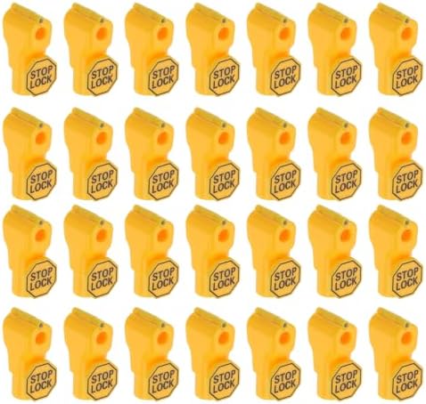 DTGN 200Pcs 6mm Magnetic Peg Hook Locks ABS Plastic, Yellow by DTGN