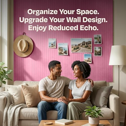X-Large Cork Board Alternative 12-Pack Felt Bulletin Board Thick and Decorative Pin Board for Home Office Walls 47.24 x 35.43 Inches with 72 Adhesive Tabs - [Chic Pink] - Image 4