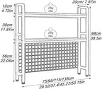 2-Tier Desktop Hutch Bookshelf Metal Desk Shelf Dorm Bookcase for Computer Desk Countertop Storage Organizer Display Rack for Office Home (Black, 53.1in) - Image 2