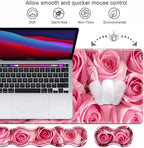 Ergonomic Keyboard Wrist Rest and Mouse Pad Wrist Rest Set, Large XXL Gaming Mousepad 31.5"x 11.8", Memory Foam, Easy Typing Pain Relief, Multifunctional Desk Mat for Office & Home, Pink Roses - Image 2