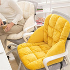 LYFJMUS ﻿Desk Chair Cushion High Back Soft Pink Plush Office Chair Cushion Non-Slip Rocking Seat Pads with Arms for Office Dining Gaming Chairs - Image 5