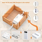 Pezin & Hulin Bamboo Charging Station for Multiple Devices with 5-Port HUB - Image 5