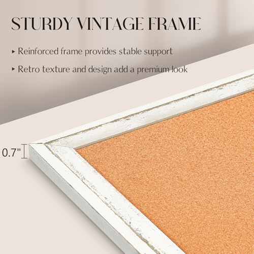 Cork Board Bulletin Board, 36"x24" Corkboard for Wall - Image 4