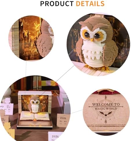 3D Memo Pad Time Piece Calendar 2026 3D Weekly Calendar Notepad - Image 6