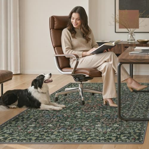 36"x48" Office Chair Mat for Hardwood Floor, Non-Slip Washable Moss Green - Image 7