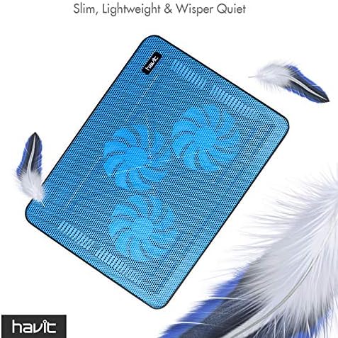 havit HV-F2056 Laptop Cooling Pad for 15.6-17 Inch Laptops, Blue - Image 4