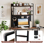 LDAILE 2-Tier Desk Hutch with Pegboard Desktop Organizer - Image 6