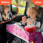 PILLANI Kids Travel Tray for Car - Toddler Car Activities, Car Seat Tray with Activity Sheets & Pens, Road Trip Essentials for Car & Airplane, Travel Lap Desk Accessories - Road Trip Activities Toys - Image 3