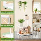 LASZOLA Plant Stand Indoor Tabletop Shelf Small for Desk, Wooden White - Image 6