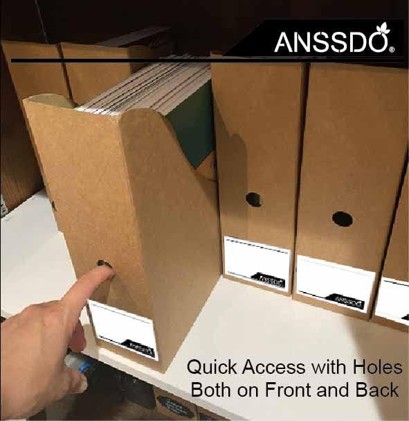 ANSSDO 24 Pack Brown Kraft Cardboard Magazine Holder Bulk - Image 4