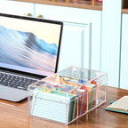 Mooliwe Index Card Holder Acrylic Organizer 50 Dividers, 3 x 5 Inch - Image 2