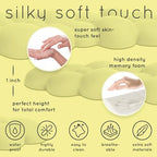 Cloud Keyboard Wrist Rest – Create-ables Qloud Cloud Wrist Rest for Computer Keyboard and Mouse, Ergonomic Memory Foam Wrist Pad with Non-Slip Base, Includes Cloud Mouse Pad – Yellow - Image 6