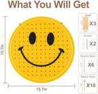 Smile Neon Pegboard Wall Organizer, 15.7 Inches - Image 3