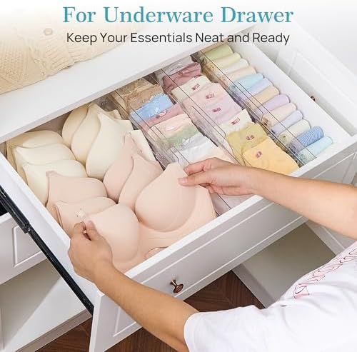 Vtopmart 4" High Drawer Dividers for Clothes, 13"-22" Adjustable, 12 pack - Image 5