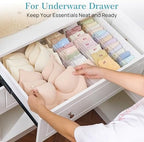 Vtopmart 4" High Drawer Dividers for Clothes, 13"-22" Adjustable, 8 pack - Image 5